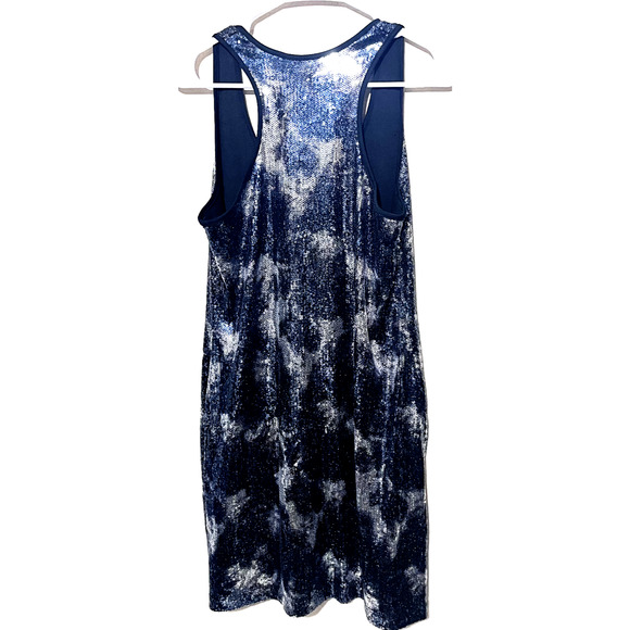 Boston Proper Andrea Behar Mini Dress Black Grey all over Sequins NYE sz M - Picture 7 of 8